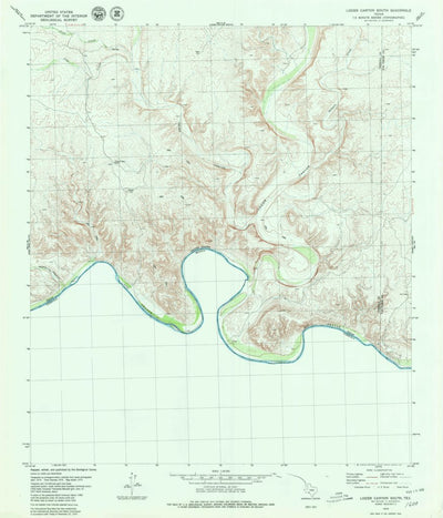 United States Geological Survey Lozier Canyon South, TX (1979, 24000-Scale) digital map
