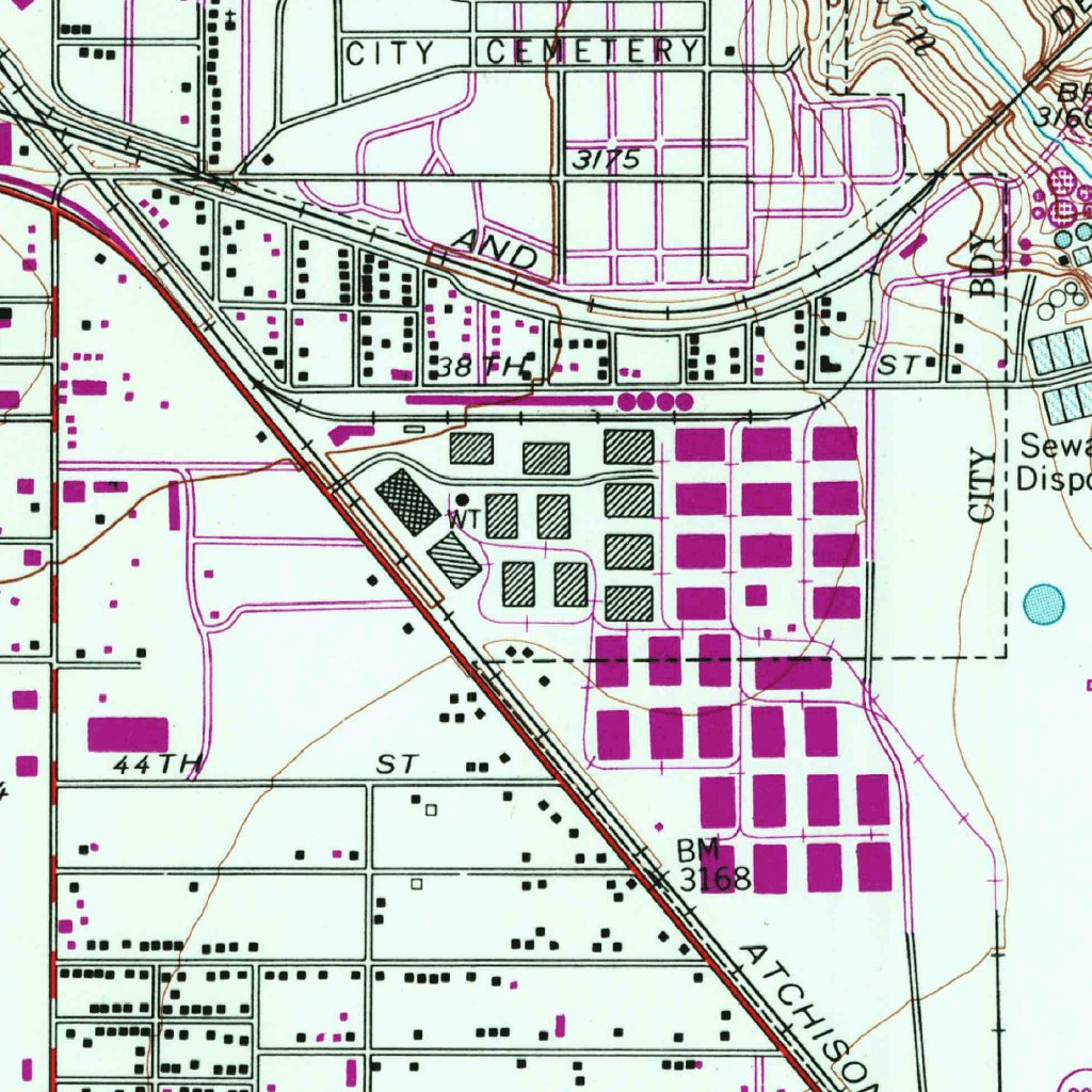 Lubbock East, TX (1957, 24000-Scale) Map by United States Geological ...