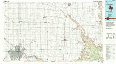 United States Geological Survey Lubbock, TX (1986, 100000-Scale) digital map
