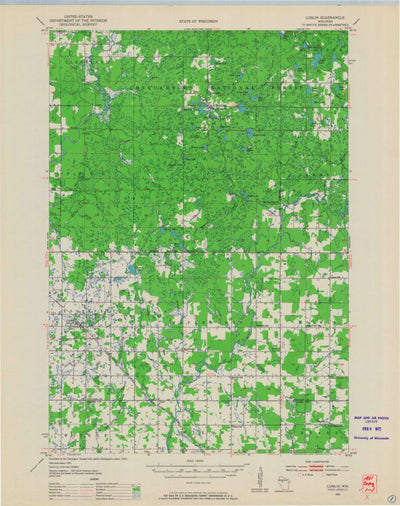 United States Geological Survey Lublin, WI (1951, 48000-Scale) digital map