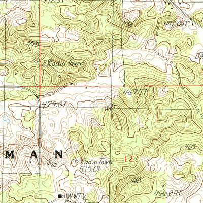 United States Geological Survey Lucas, MI (1983, 25000-Scale) digital map