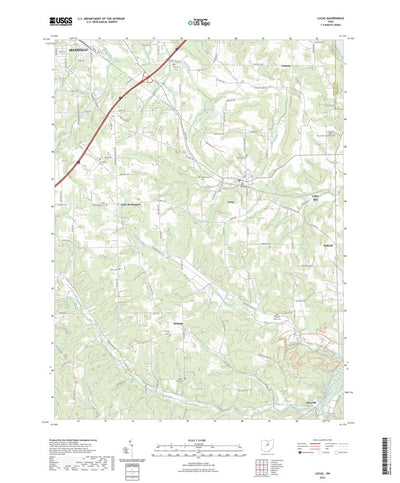 United States Geological Survey Lucas, OH (2023, 24000-Scale) digital map
