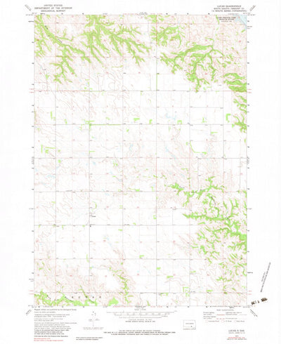 United States Geological Survey Lucas, SD (1971, 24000-Scale) digital map