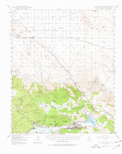 United States Geological Survey Lucerne Valley, CA (1947, 62500-Scale) digital map