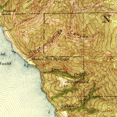 United States Geological Survey Lucia, CA (1921, 62500-Scale) digital map