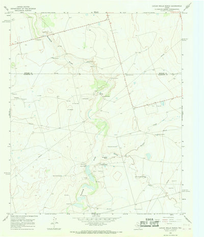 United States Geological Survey Lucian Wells Ranch, TX (1966, 24000-Scale) digital map