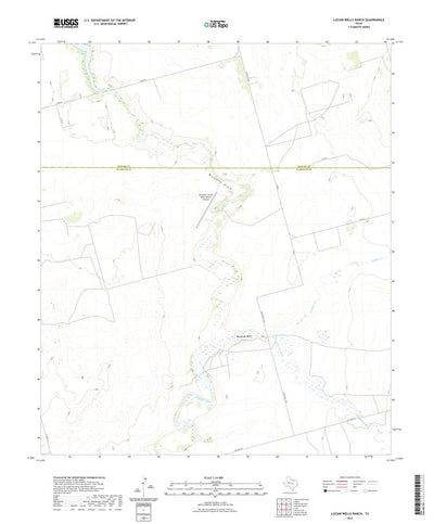 United States Geological Survey Lucian Wells Ranch, TX (2022, 24000-Scale) digital map