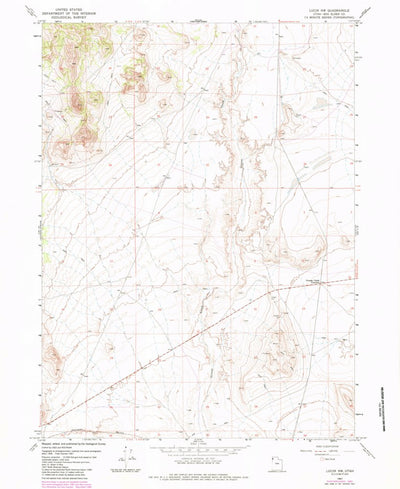 United States Geological Survey Lucin NW, UT (1967, 24000-Scale) digital map