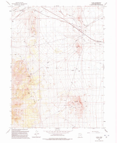 United States Geological Survey Lucin, UT (1992, 24000-Scale) digital map