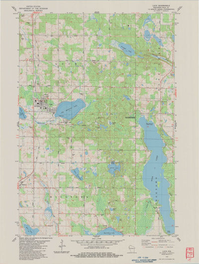 United States Geological Survey Luck, WI (1983, 24000-Scale) digital map
