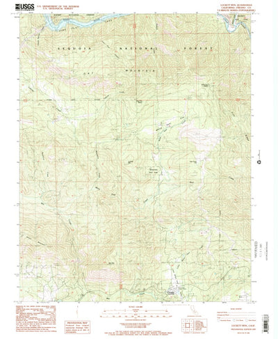 United States Geological Survey Luckett Mountain, CA (1987, 24000-Scale) digital map