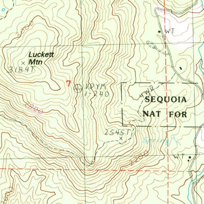 United States Geological Survey Luckett Mountain, CA (1987, 24000-Scale) digital map