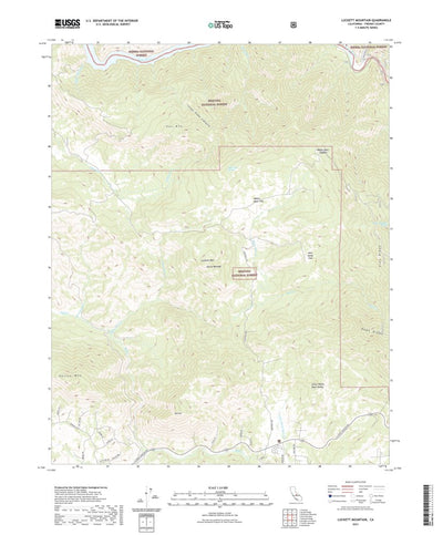 United States Geological Survey Luckett Mountain, CA (2021, 24000-Scale) digital map