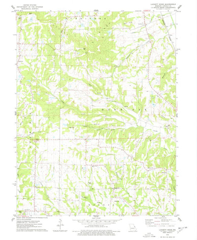 United States Geological Survey Luckett Ridge, MO (1975, 24000-Scale) digital map