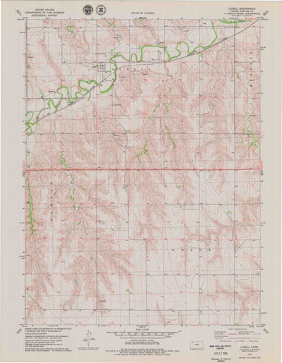 United States Geological Survey Ludell, KS (1978, 24000-Scale) digital map