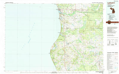 United States Geological Survey Ludington, MI (1983, 100000-Scale) digital map