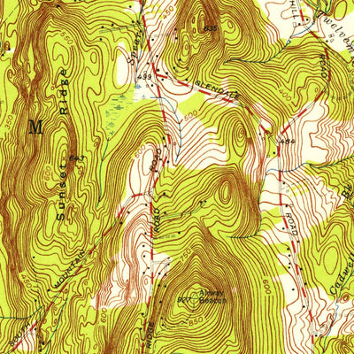 United States Geological Survey Ludlow, MA (1954, 31680-Scale) digital map