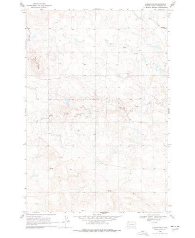 United States Geological Survey Ludlow SE, SD (1968, 24000-Scale) digital map