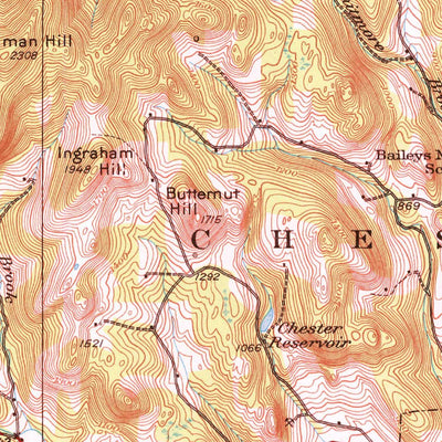United States Geological Survey Ludlow, VT (1929, 62500-Scale) digital map