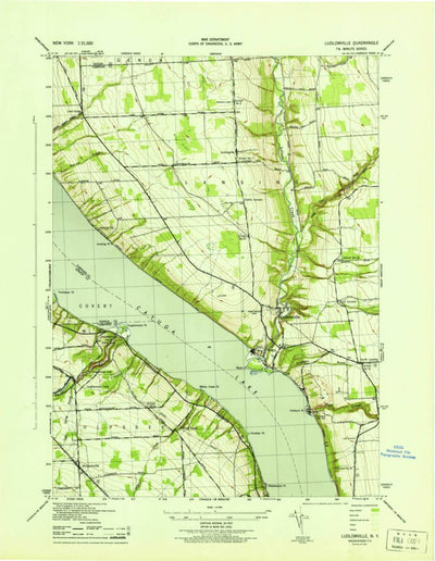 United States Geological Survey Ludlowville, NY (1943, 31680-Scale) digital map