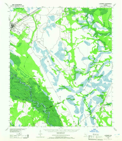United States Geological Survey Ludowici, GA (1943, 62500-Scale) digital map