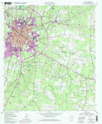 United States Geological Survey Lufkin, TX (1949, 24000-Scale) digital map