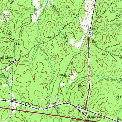 United States Geological Survey Lufkin, TX (1949, 62500-Scale) digital map