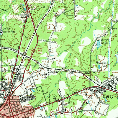 United States Geological Survey Lufkin, TX (1949, 62500-Scale) digital map