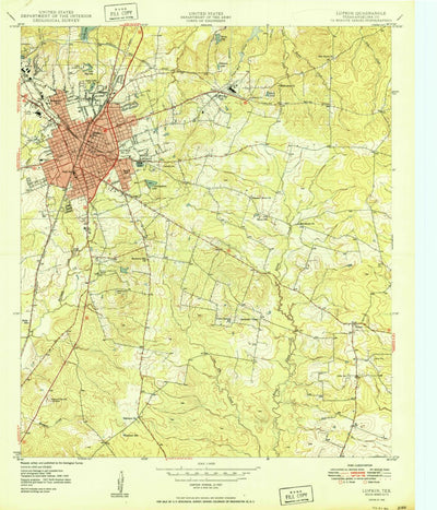 United States Geological Survey Lufkin, TX (1950, 24000-Scale) digital map