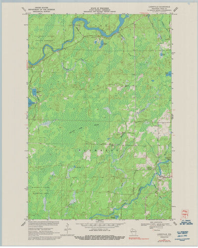United States Geological Survey Lugerville, WI (1970, 24000-Scale) digital map