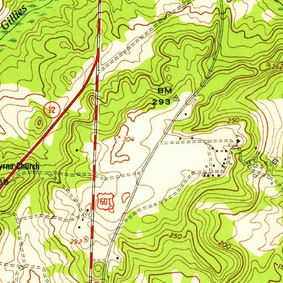 United States Geological Survey Lugoff, SC (1953, 24000-Scale) digital map