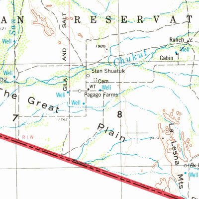 United States Geological Survey Lukeville, AZ (1963, 250000-Scale) digital map