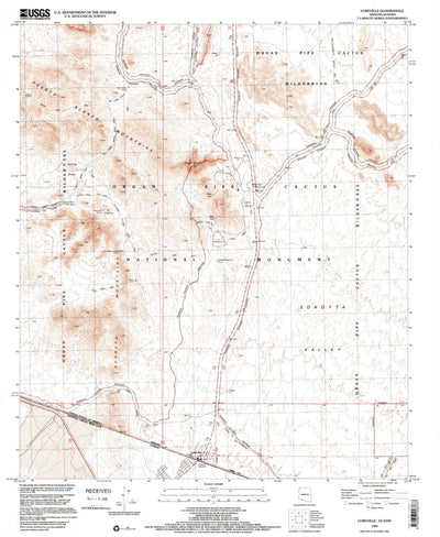 United States Geological Survey Lukeville, AZ (1996, 24000-Scale) digital map