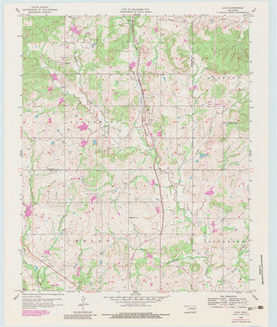 United States Geological Survey Lula, OK (1958, 24000-Scale) digital map