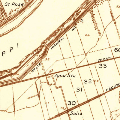 United States Geological Survey Luling, LA (1935, 31680-Scale) digital map