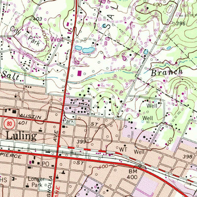 United States Geological Survey Luling, TX (1964, 24000-Scale) digital map