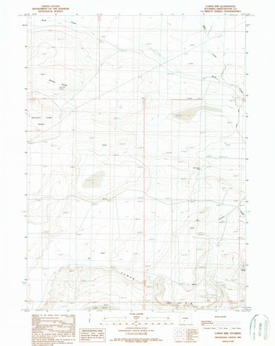 United States Geological Survey Luman Rim, WY (1989, 24000-Scale) digital map