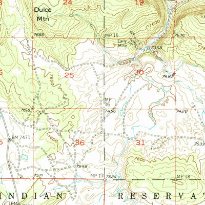 United States Geological Survey Lumberton, NM-CO (1955, 62500-Scale) digital map
