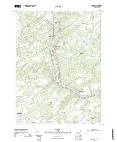 United States Geological Survey Lumberville, PA (2023, 24000-Scale) digital map