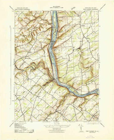 United States Geological Survey Lumberville, PA-NJ (1943, 31680-Scale) digital map