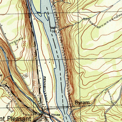 United States Geological Survey Lumberville, PA-NJ (1943, 31680-Scale) digital map
