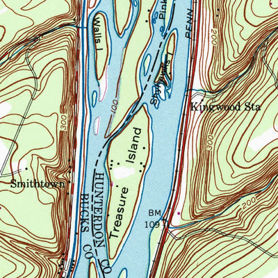 United States Geological Survey Lumberville, PA-NJ (1955, 24000-Scale) digital map