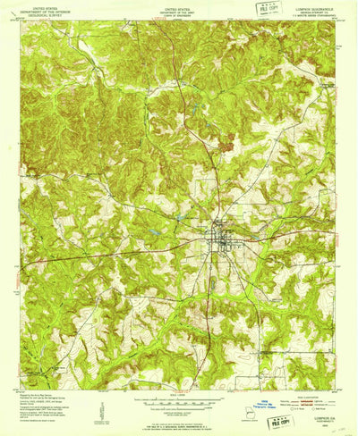 United States Geological Survey Lumpkin, GA (1950, 24000-Scale) digital map