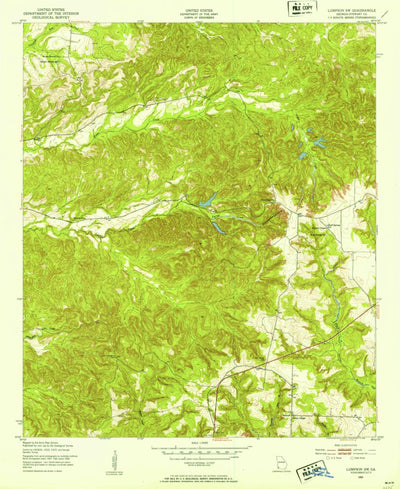United States Geological Survey Lumpkin SW, GA (1950, 24000-Scale) digital map