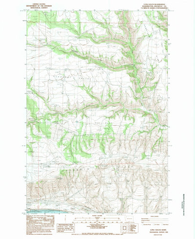 United States Geological Survey Luna Gulch, WA (1983, 24000-Scale) digital map