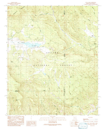 United States Geological Survey Luna Lake, AZ-NM (1991, 24000-Scale) digital map