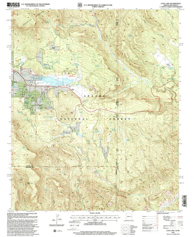 United States Geological Survey Luna Lake, AZ-NM (1997, 24000-Scale) digital map