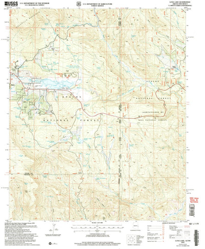 United States Geological Survey Luna Lake, AZ-NM (2005, 24000-Scale) digital map