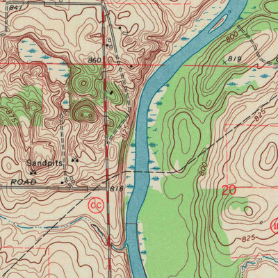 United States Geological Survey Lunds, WI (1969, 24000-Scale) digital map
