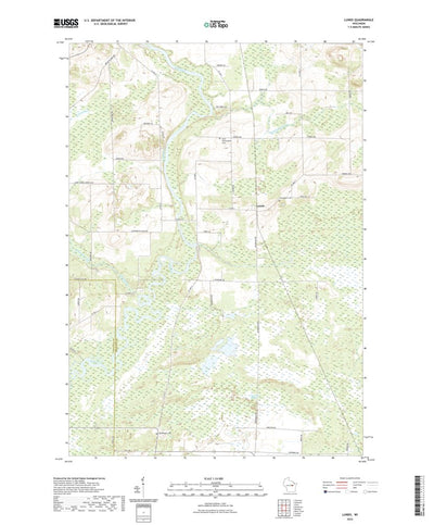 United States Geological Survey Lunds, WI (2022, 24000-Scale) digital map